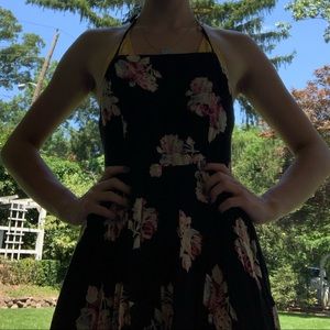 Black romper that ties in the back